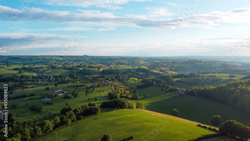 Horizon of campain in Li  ge  Belgium