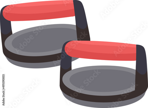 Push Up Bars Cartoon Illustration