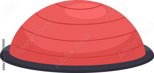 Bosu or Half Ball for Balance Cartoon Illustration