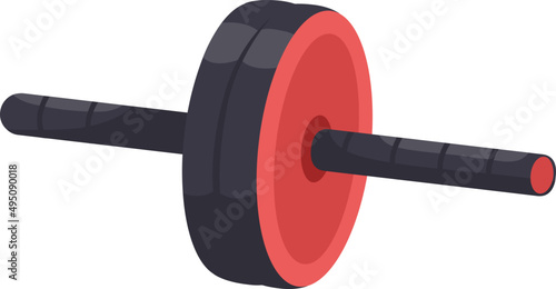 Manual Double Wheeled Roller Cartoon Illustration