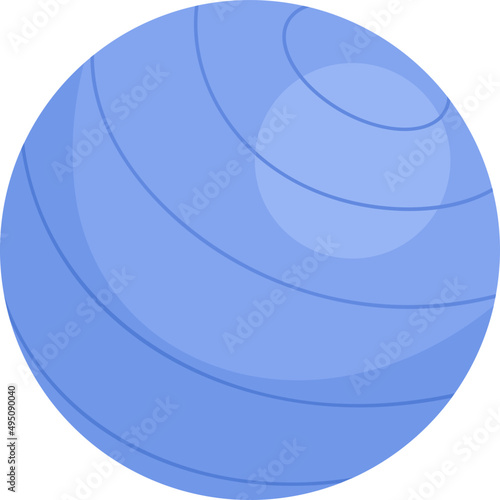 Fitness Ball Cartoon Illustration