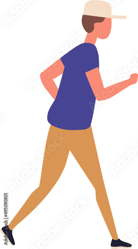 Man Running Cartoon Illustration