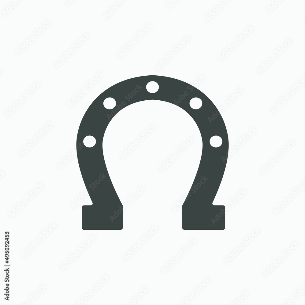 horseshoe icon vector isolated. horse, talisman, shoe, metal, fortune icon vector symbol horseshoe icon vector isolated. horse, talisman, shoe, metal, fortune icon vector symbol