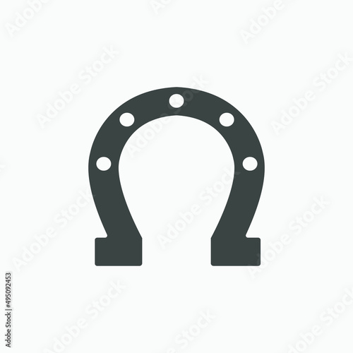 horseshoe icon vector isolated. horse, talisman, shoe, metal, fortune icon vector symbol