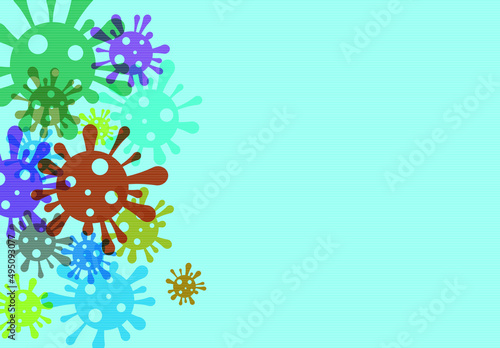 Flat silhouette design colorfuls coronavirus element transparency have blank space, for coronavirus, COVID-19 