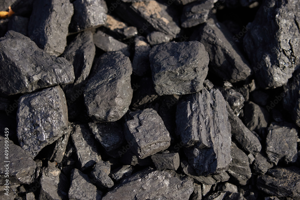 Natural hard coal texture for background - Coal industry