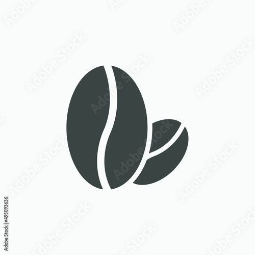 coffee, coffee bean icon vector isolated