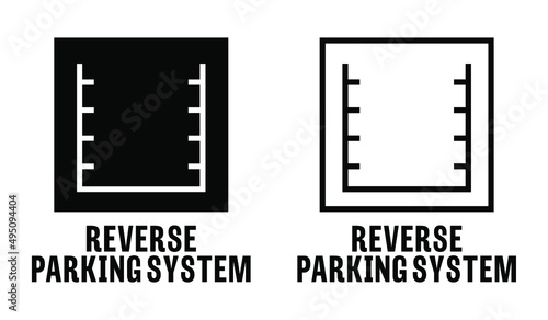 "Reverse Parking System" vector information sign