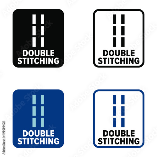 "Double Stitching" vector information sign