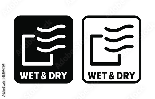 "Wet and Dry" vector information sign
