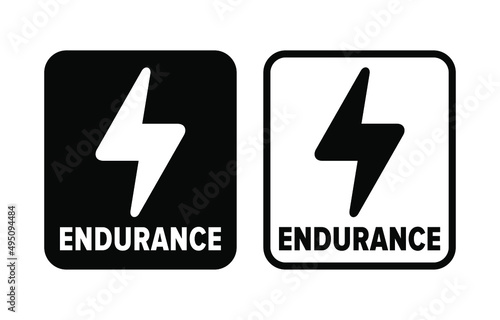 "Endurance" property vector information sign