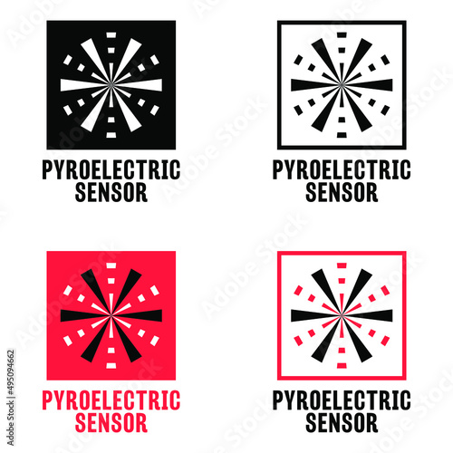 "Pyroelectric Sensor" vector information sign