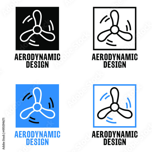 "Aerodynamic Design" vector information sign