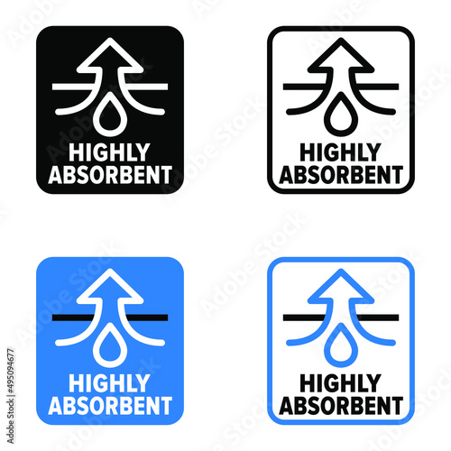 "Highly Absorbent" vector information sign