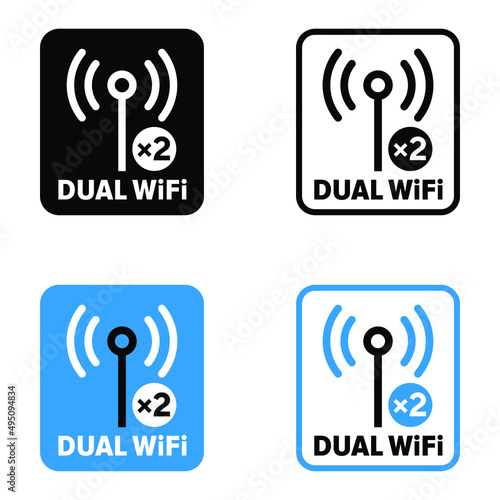 "Dual Wi-Fi" vector information sign