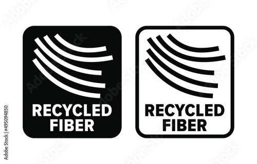 "Recycled Fiber" vector information sign