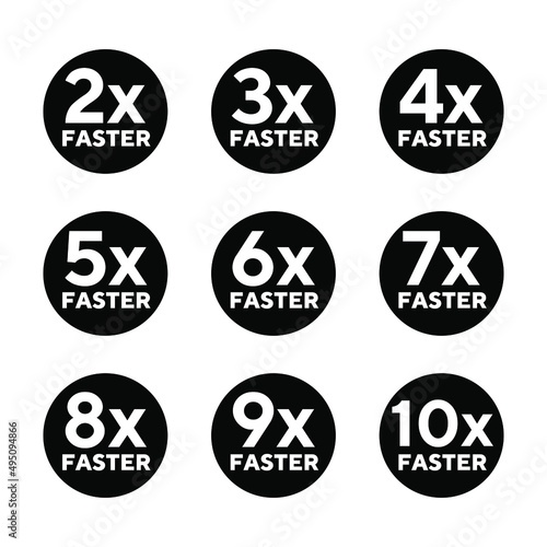 "Faster" multiple times vector information sign
