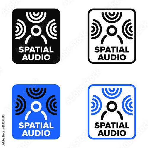 "Spatial Audio" vector information sign