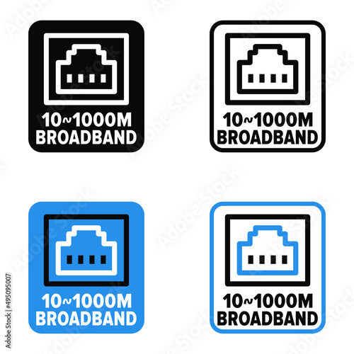 "10-1000M Broadband" vector information sign