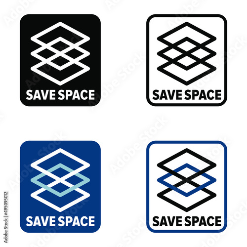 "Save Space" vector information sign