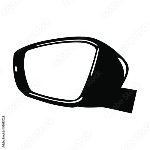 Side-view mirror (wing mirror) vector illustration photo