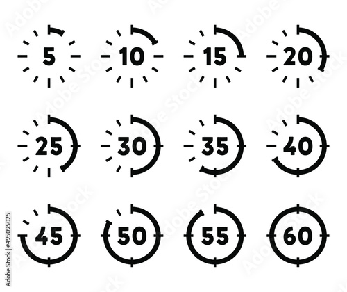 Time segments in minute version