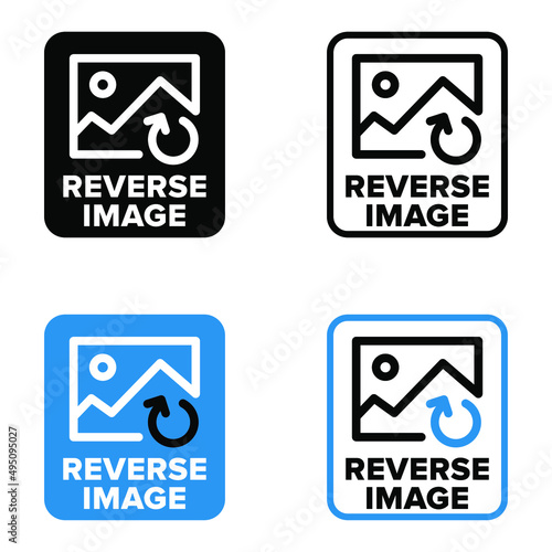 "Reverse Image" vector information sign