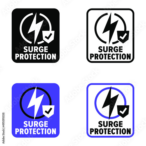 "Surge Protection" vector information sign