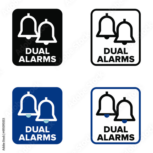 "Dual Alarms" vector information sign