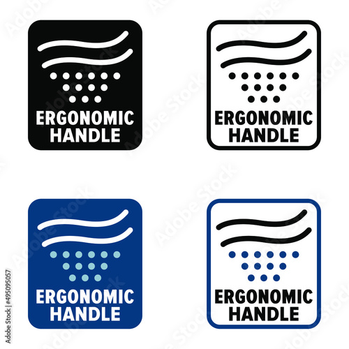 "Ergonomic Handle" vector information sign