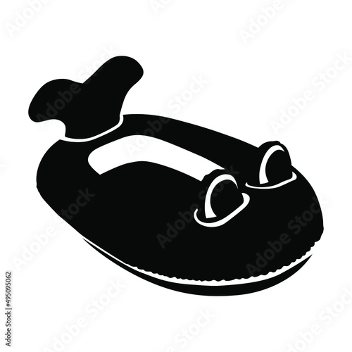 Inflatable children's mattress vector illustration