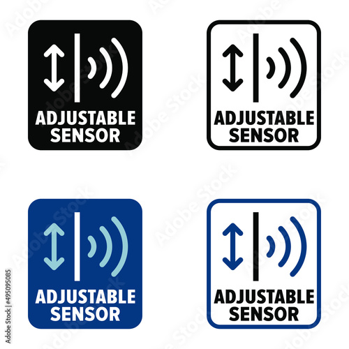 "Adjustable Sensor" vector information sign