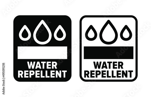 "Water Repellent" vector information sign
