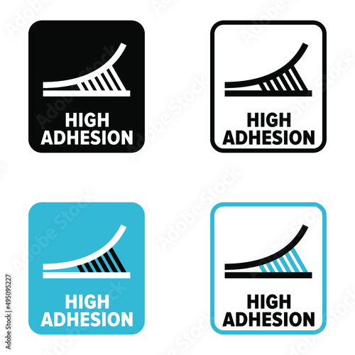 "High Adhesion" vector information sign