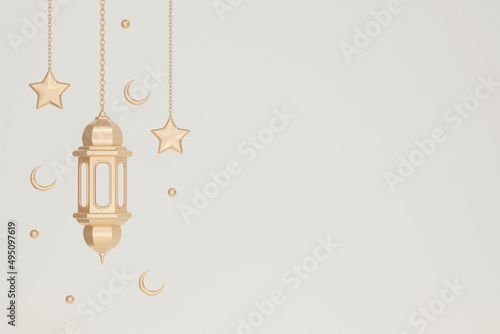 3d rendering of Ramadan decorations