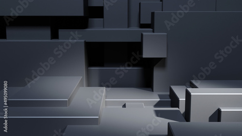 3d render abstract black Texture Geometric Modern Luxury  4k background wallpaper for pc