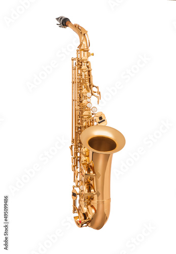 Alto saxophone in soft light