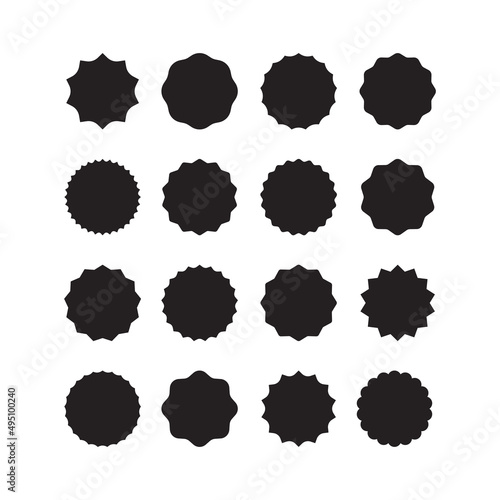 set of assorted circle shape design, various blank circle shape collection template vector