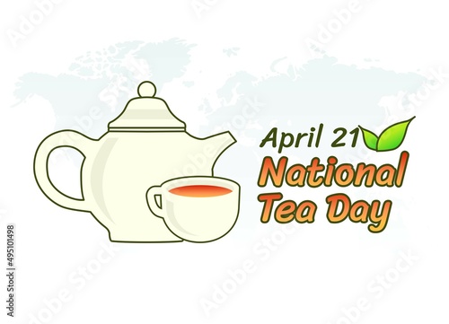 vector graphic of national tea day good for national tea day celebration. flat design. flyer design.flat illustration.