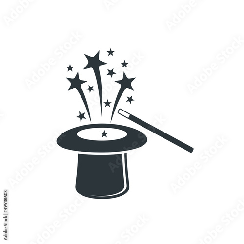 illustration of magician hat, vector art.