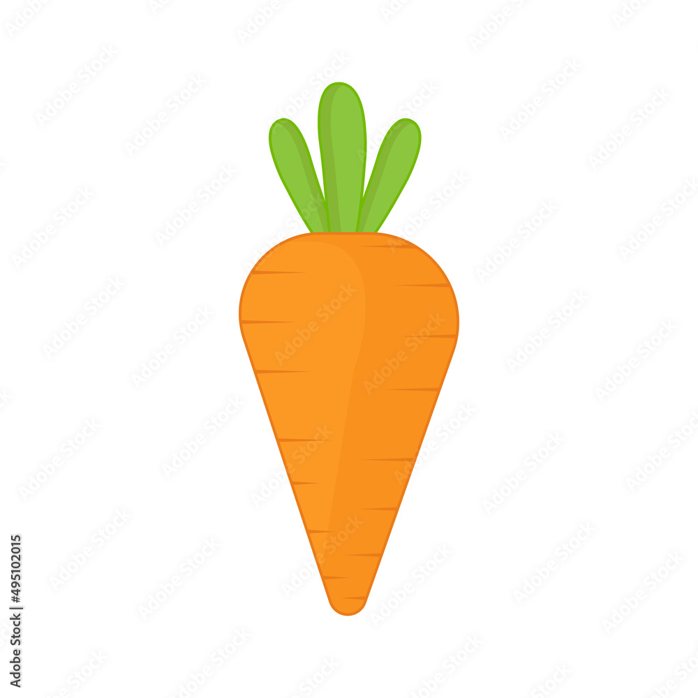 Carrot icon vector illustration on white