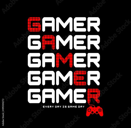GAME OVER Typography tee shirt design vector.