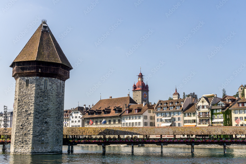 view of the old town in Lucerne