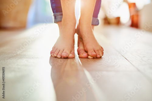 Giving guidance and support every step of the way. Closeup shot of a mother and her childs feet together.