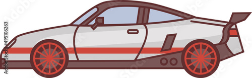 Sport Car Colored Illustration