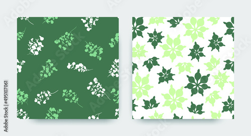 Seamless Floral Pattern. Exotic Botanical Texture. Herbal Textile Design. Euc...