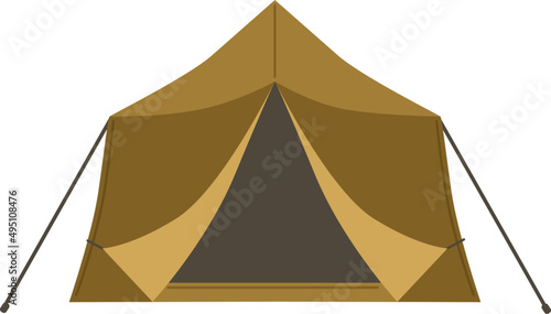 Military Tent Cartoon Illustration