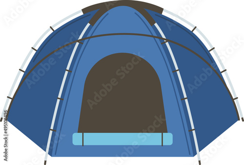 Tent Cartoon Colored Illustration