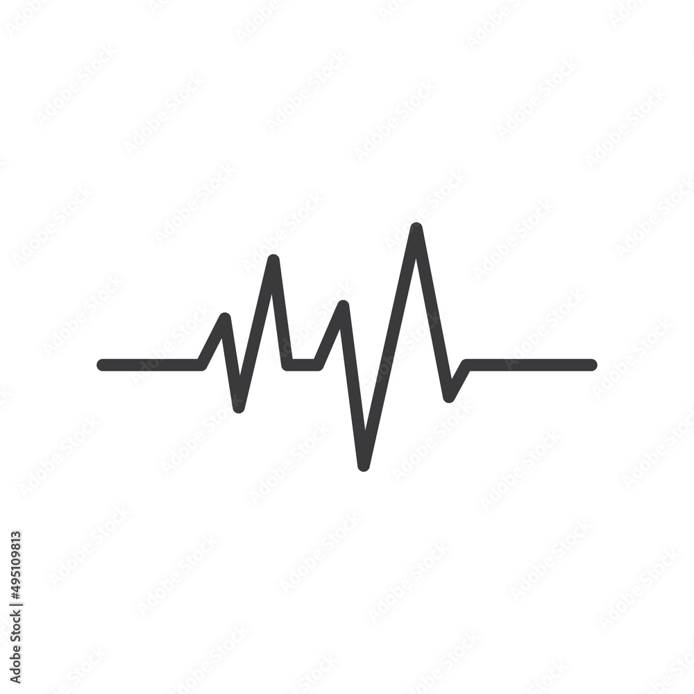 Pulse line or medical wave. Vector logo design concept illustration template Pulse line or medical wave. Vector logo design concept illustration template