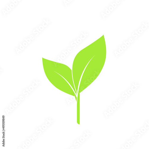 Bio natural green lef Eco item, logo, icon design template, Green concept elements for plants seed design, and vector of growth spring tree in illustration.